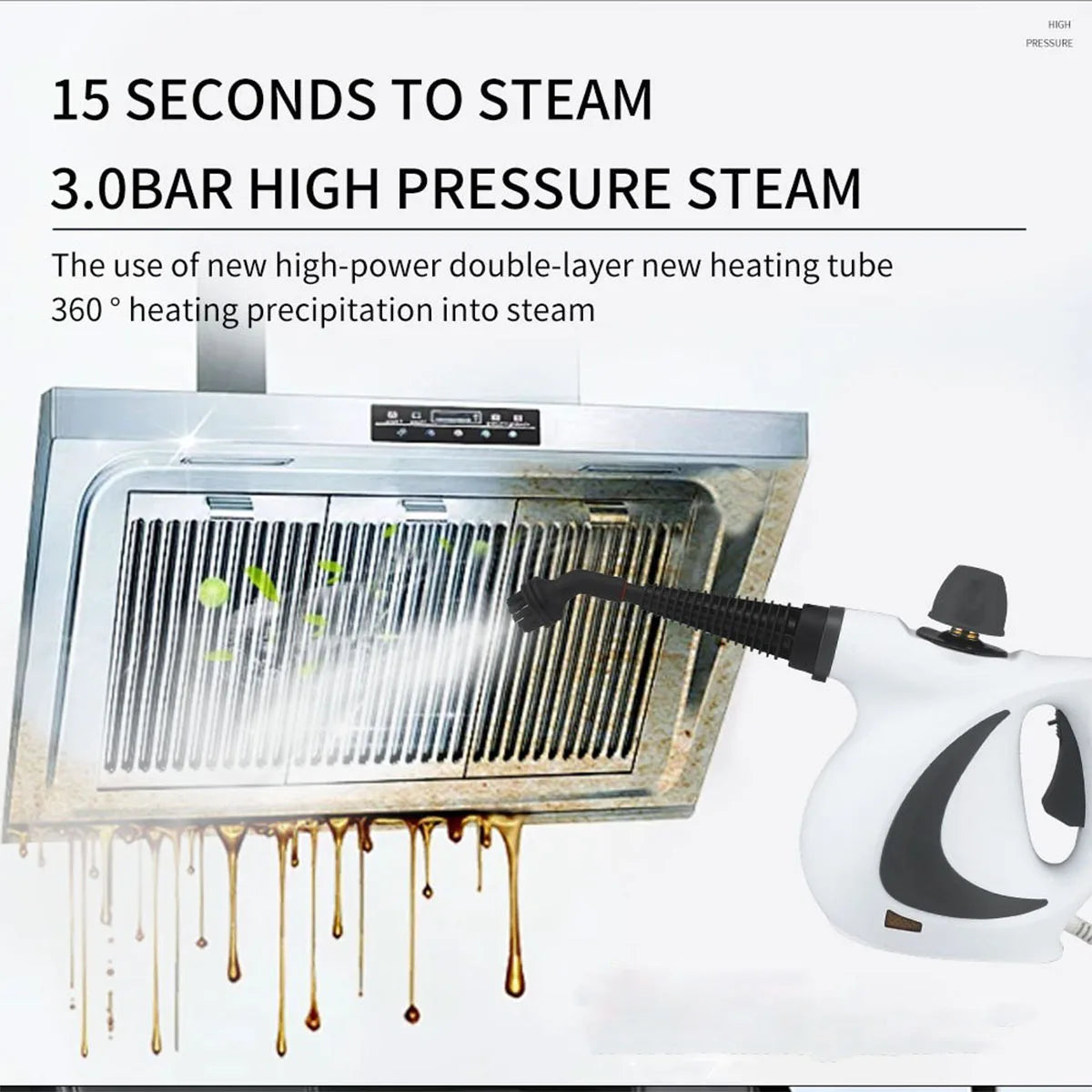 Nettoyeur Vapeur Haute Pression Portable – Nettoyeur à Vapeur Multi-Surfaces pour Maison + 9 Accessoires