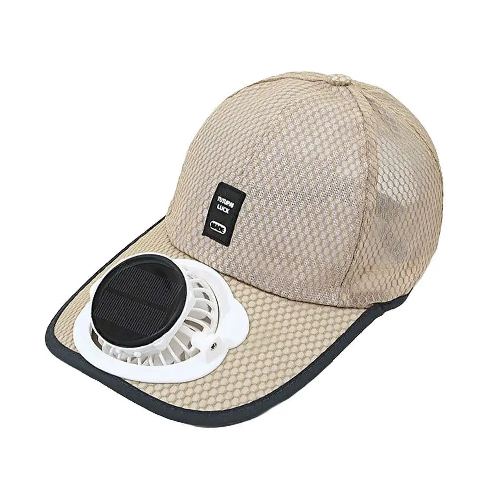 Solar Visor with Integrated Fan – Anti-UV, Breathable, and USB Rechargeable for Outdoor Activities
