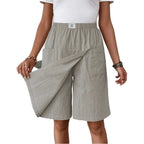 Short 2 en 1 Jupe Léger à Taille Élastique et Poches