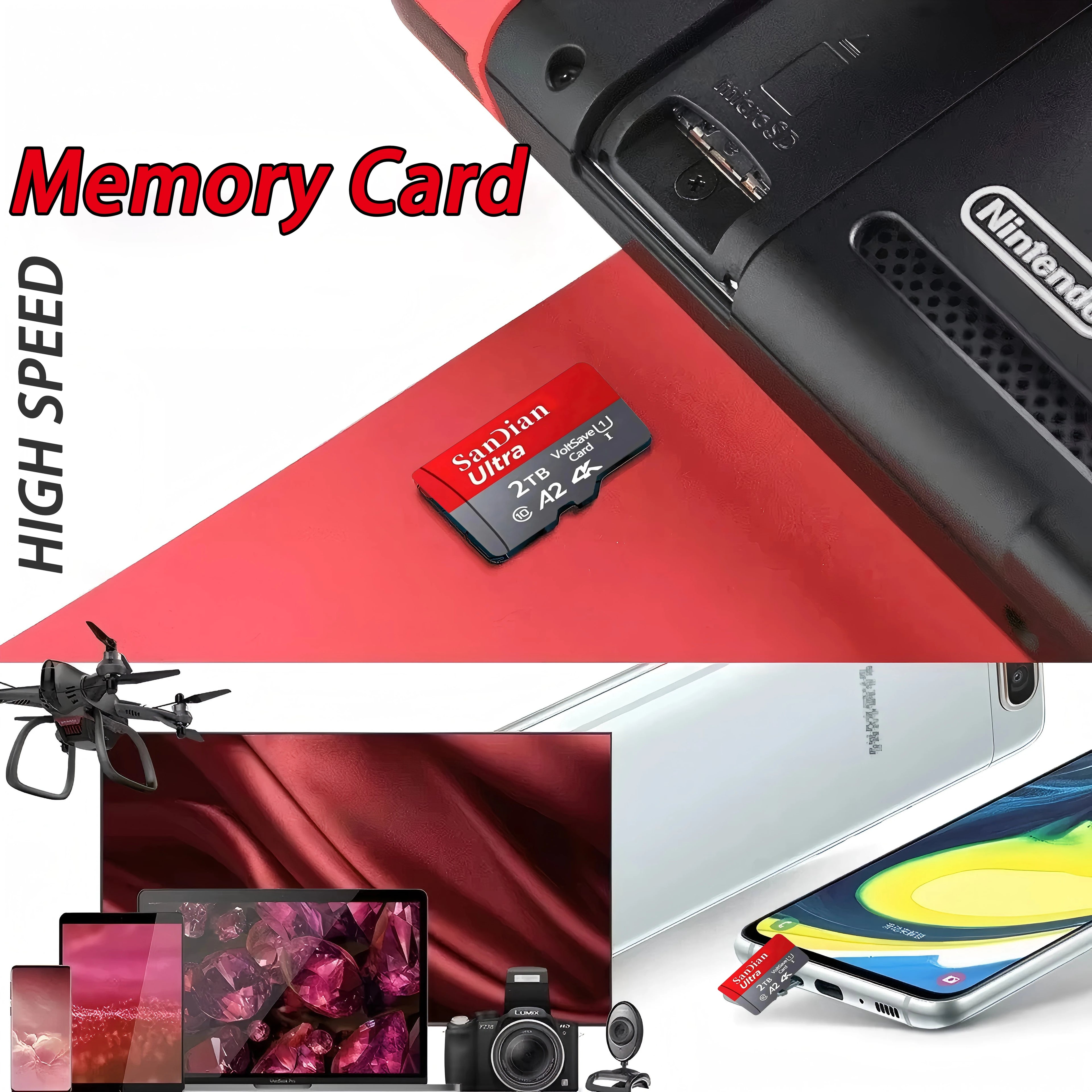 Micro Carte SD TF Flash + Adaptateur SD OFFERT - 128 GB à 2TB
