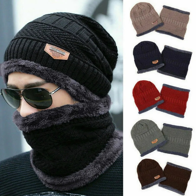 Ensemble Hiver Homme – Bonnet & Tour de Cou Polaire