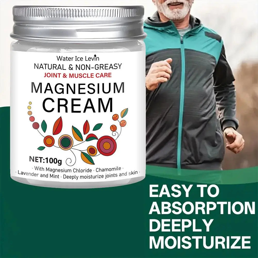 Crème au Magnésium, Camomille & Lavande – Soin Quotidien Muscles & Articulations – 1 Achetée = 1 OFFERTE
