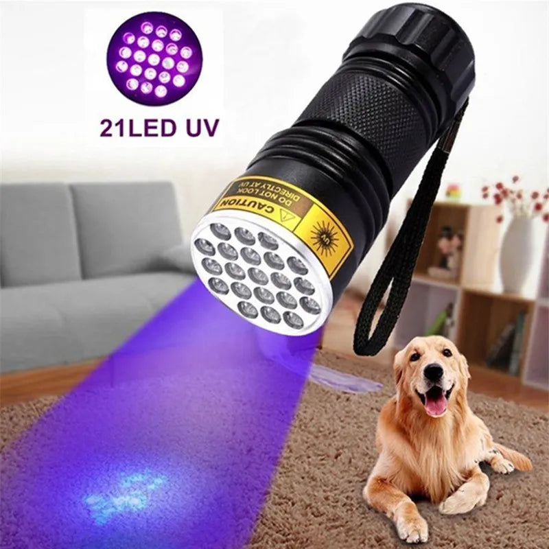 Torche 21 LED UV pour la détection de punaises de lit