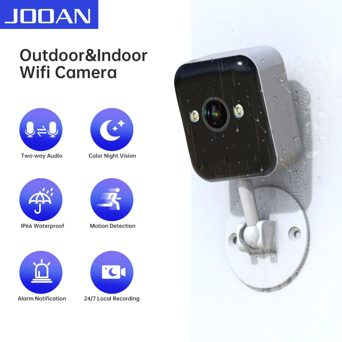 Mini Caméra WiFi 1080P Extérieur/Intérieur avec Vision Nocturne