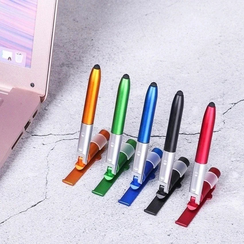 2x Stylo Multifonction 4 en 1 avec LED & Support + 1 OFFERT