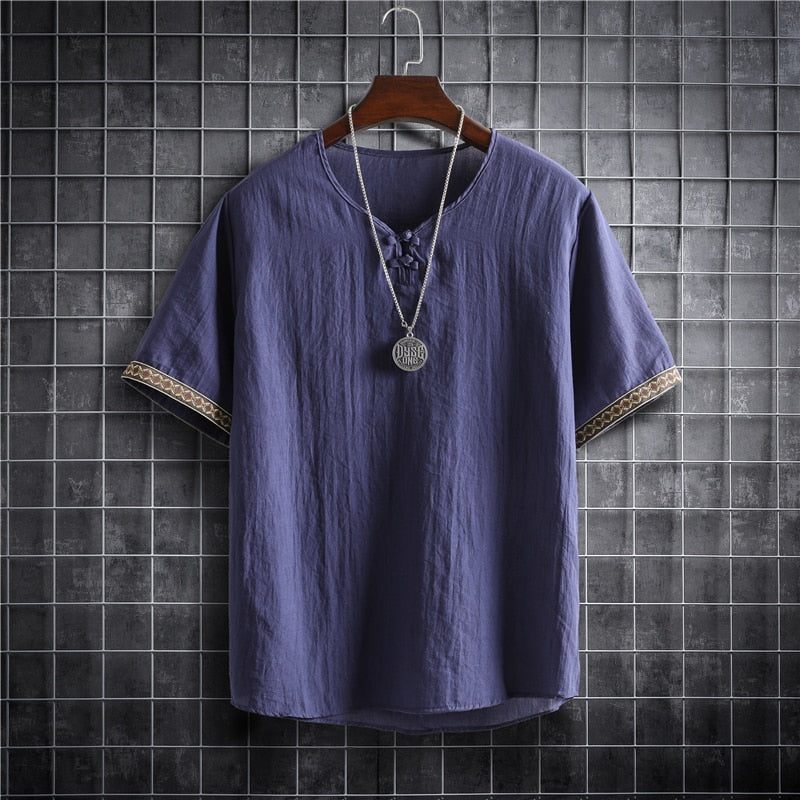 Korean Linen T-Shirt - Lightweight and Breathable