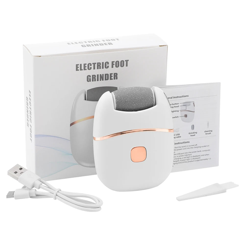 Mini Râpe Électrique Anti-Callosités et Peaux Mortes - 2 Vitesses & LED