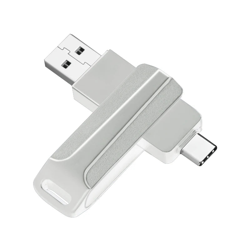 Clé USB 2.0 2 EN 1 USB-A & Type-C – Rotative à 360° – 8 Go à 128 Go – Stockage & Transfert pour Smartphone et PC