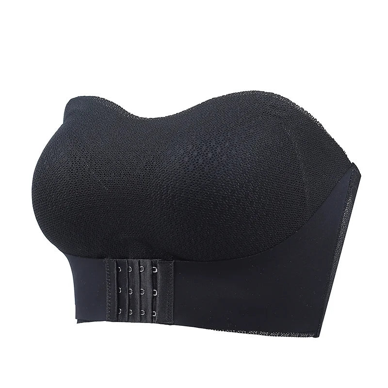 Soutien-gorge push-up sexy sans bretteles avec fermeture avant