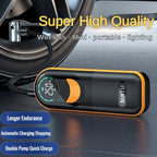 Compresseur d'air électrique portable avec écran LCD - Double batterie intégrée