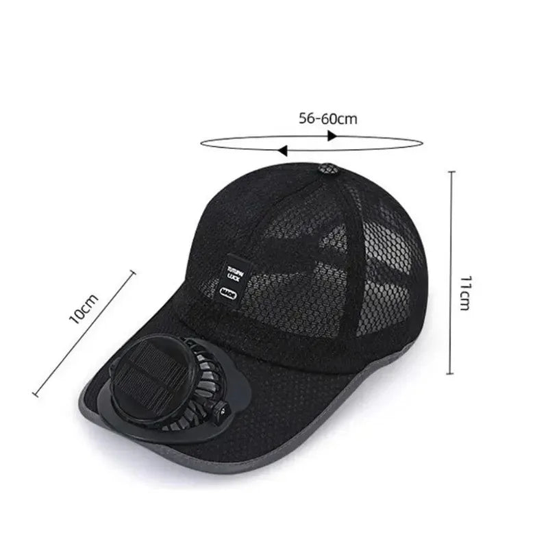 Casquette Solaire avec Ventilateur Intégré – Anti-UV, Respirante et Rechargeable par USB pour Activités Outdoor