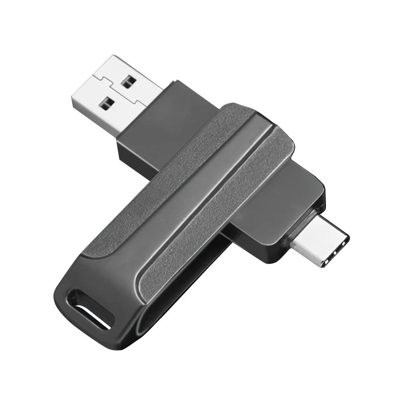 Clé USB 2.0 2 EN 1 USB-A & Type-C – Rotative à 360° – 8 Go à 128 Go – Stockage & Transfert pour Smartphone et PC