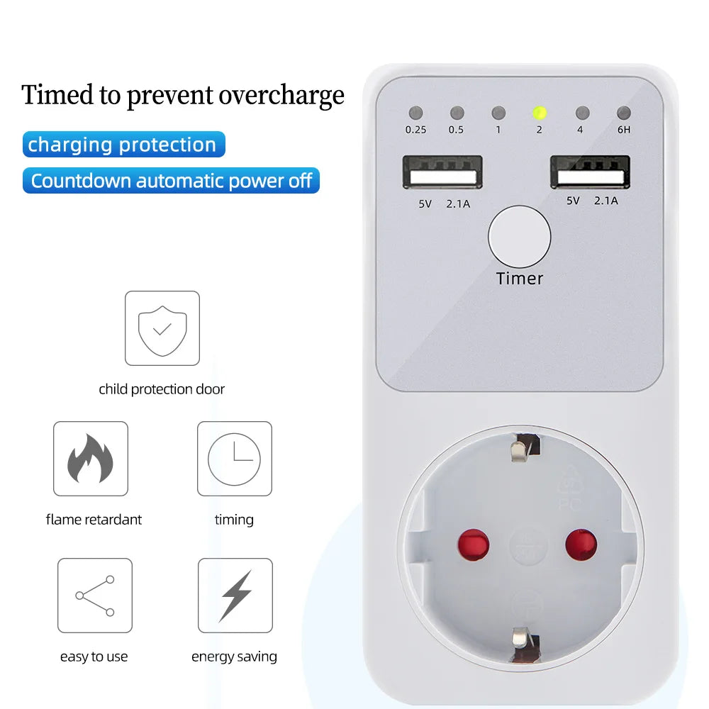 Prise Programmable avec Minuterie – Ports USB Intégrés