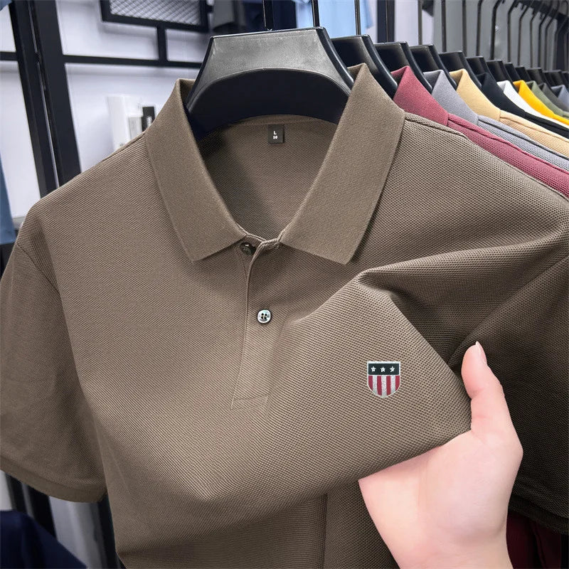 Men's Luxury 100% Cotton Polo Shirt - 23 Timeless Colors
