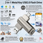 Clé USB 2.0 2 EN 1 USB-A & Type-C – Rotative à 360° – 8 Go à 128 Go – Stockage & Transfert pour Smartphone et PC