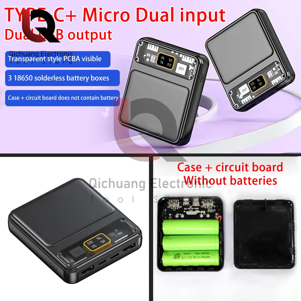 Mini Batterie Externe USB à Piles avec Affichage Numérique - Compatible Samsung & iPhone
