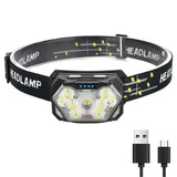 Lampe Frontale 9LED - 6 modes + Capteur de mouvement
