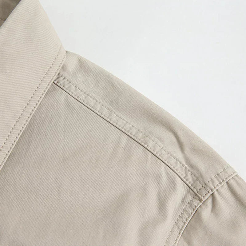 Chemise Style Armée 100% Coton - Printemps/Automne