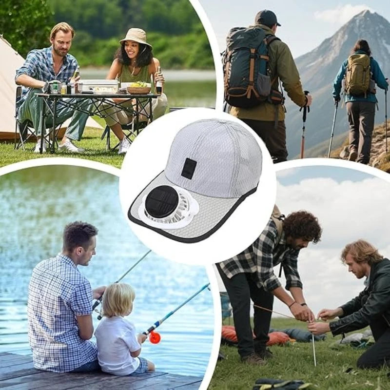 Casquette Solaire avec Ventilateur Intégré – Anti-UV, Respirante et Rechargeable par USB pour Activités Outdoor