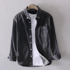 Chemise en Jean 100% Coton à Manches Longues pour Hommes