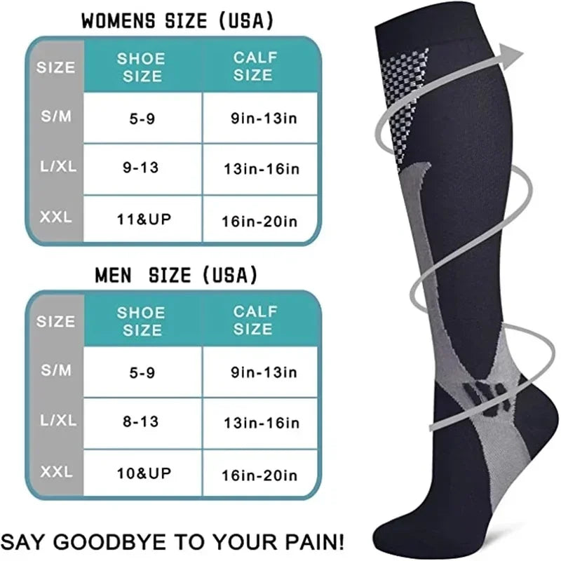 5 Paires de Chaussettes de Compression Anti Varices