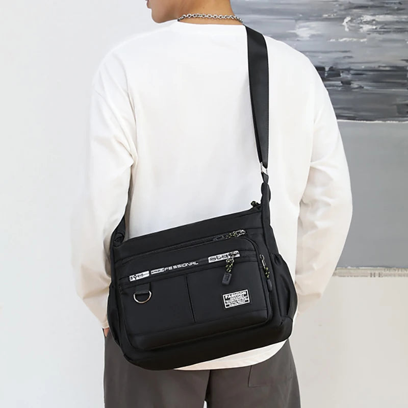 Sac Bandoulière Homme Grande Capacité Multipoches