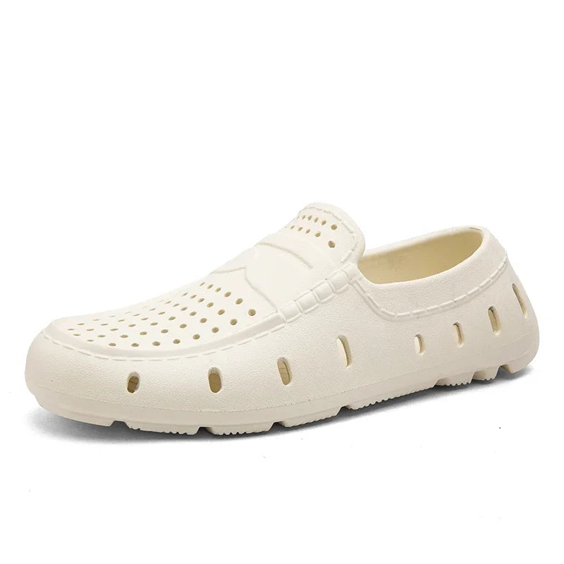 Mocassins Homme Perforés Imperméables Slip-On — Semelle Souple, Plage & Casual, Été