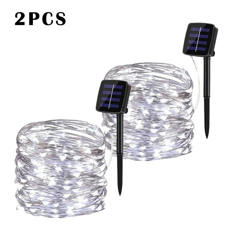 Pack de 2 Guirlande LED Solaires décoratives