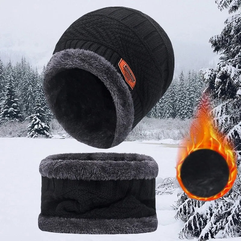 Ensemble Hiver Homme – Bonnet & Tour de Cou Polaire