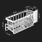 Organisateur d'Évier 2 en 1 avec Égouttoir en Acier Inoxydable