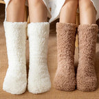 Chaussons Hauts Thermiques Antidérapants Femme