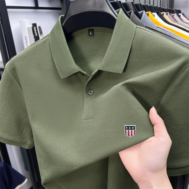 Men's Luxury 100% Cotton Polo Shirt - 23 Timeless Colors