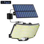 Lampes solaires d'extérieur avec détecteur de mouvement, projecteurs à distance, sécurité étanche IP65, 3 modes, 234LED