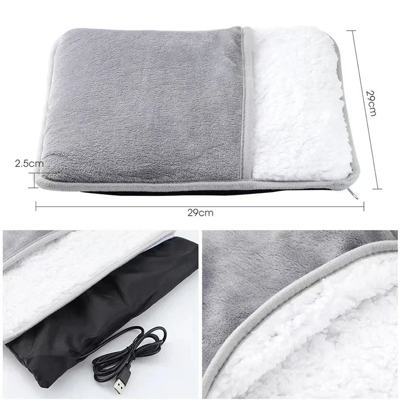 Chauffe-Pieds Portable – Tissu Doux & Chauffage Rapide