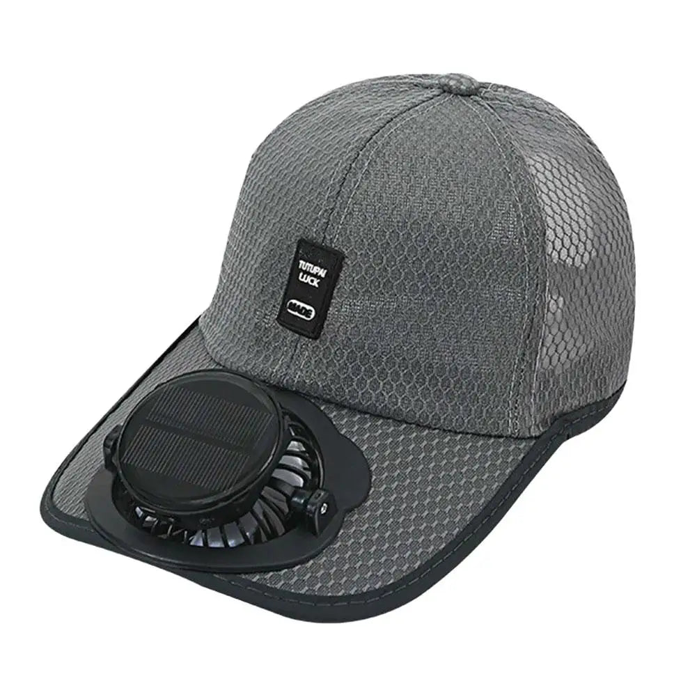 Solar Visor with Integrated Fan – Anti-UV, Breathable, and USB Rechargeable for Outdoor Activities