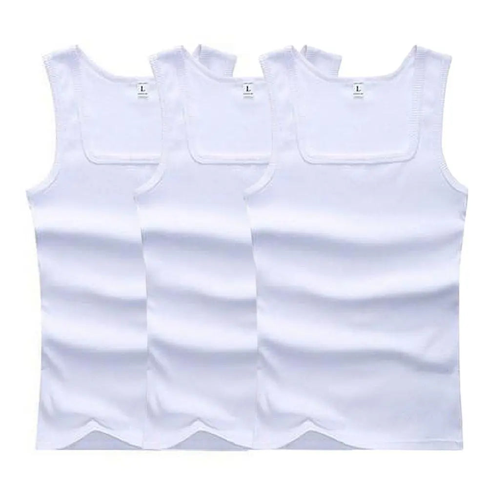 Lot de 3 Débardeurs en Pur Coton Col en U