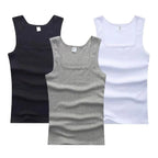 Lot de 3 Débardeurs en Pur Coton Col en U