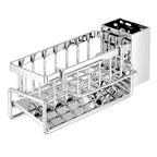 Organisateur d'Évier 2 en 1 avec Égouttoir en Acier Inoxydable
