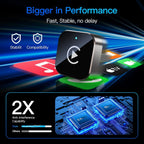 Adaptateur CarPlay Sans Fil et Android Auto – Plug & Play, Connexion Rapide et Stable pour iPhone et Android