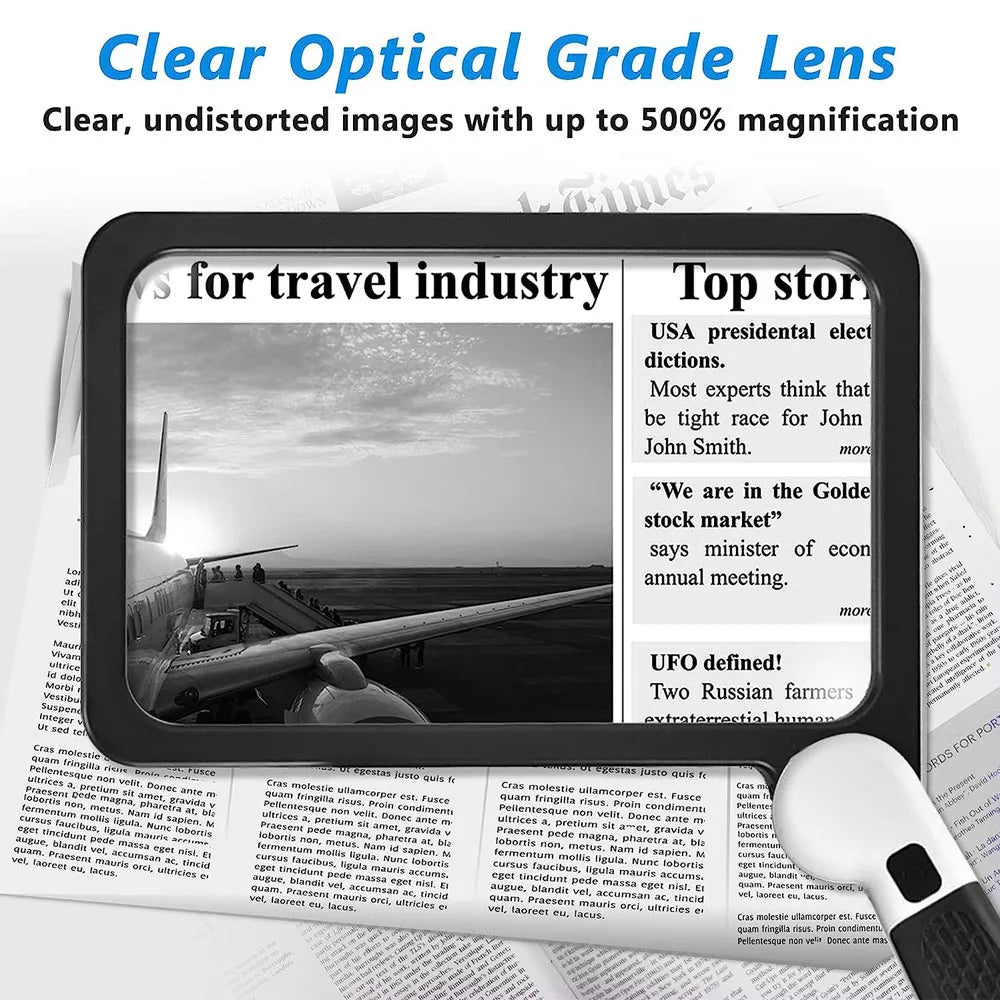 Loupe Éclairante 5X avec 48 LED – Lecture Facile
