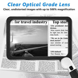 Loupe Éclairante 5X avec 48 LED – Lecture Facile
