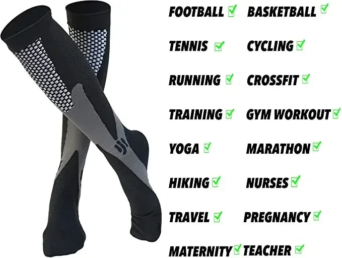 5 Paires de Chaussettes de Compression Anti Varices