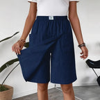 Short 2 en 1 Jupe Léger à Taille Élastique et Poches