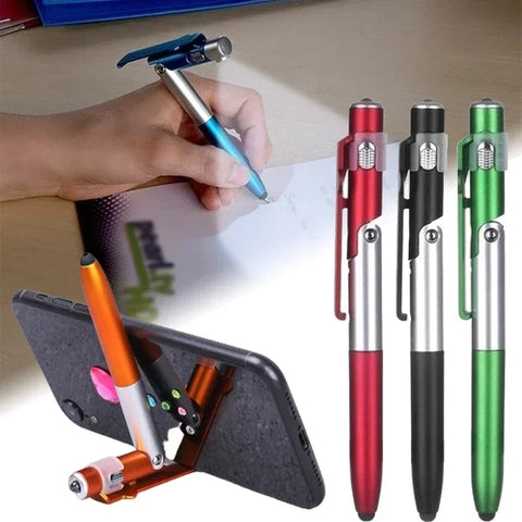 2x Stylo Multifonction 4 en 1 avec LED & Support + 1 OFFERT