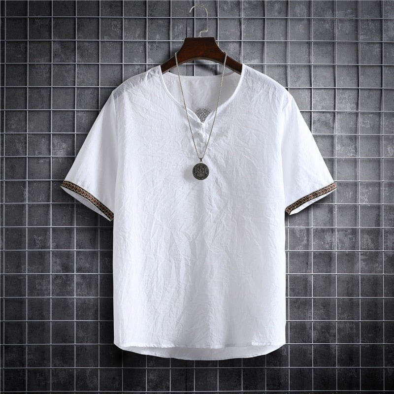 Korean Linen T-Shirt - Lightweight and Breathable