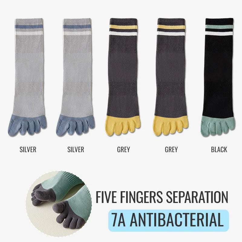 5 paires de Chaussettes Longues à 5 Doigts – Anti-Odeur & Anti-Frottement