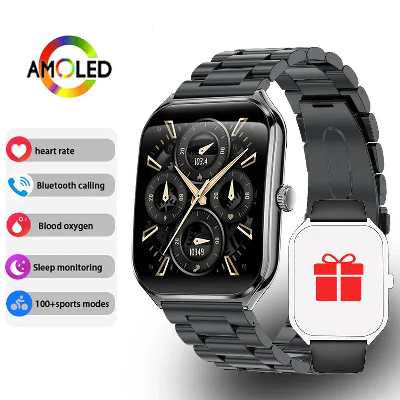 Montre Connectée Ultra Fine - Écran AMOLED HD 1.96" + 1 Bracelet OFFERT