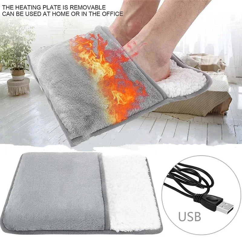 Chauffe-Pieds Portable – Tissu Doux & Chauffage Rapide