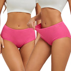 Lot 4 Culottes Taille Haute Femme Coton Sans Coutures — Couleur Unie, Confortables