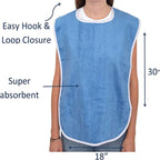 Bavoir XXL pour adulte en Microfibre lavable et réutilisable